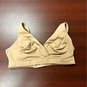 Soma Beige Wireless Bra Heidi Womens size 32D Light Nylon Breathable Comfort